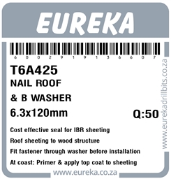 T6A425 - Roof Nail & Bonded Washer -T6A425_Label_T
